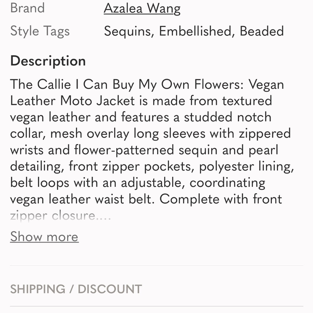 Embroidered Black Leather Jacket with Floral Accents - Picture 5 of 11